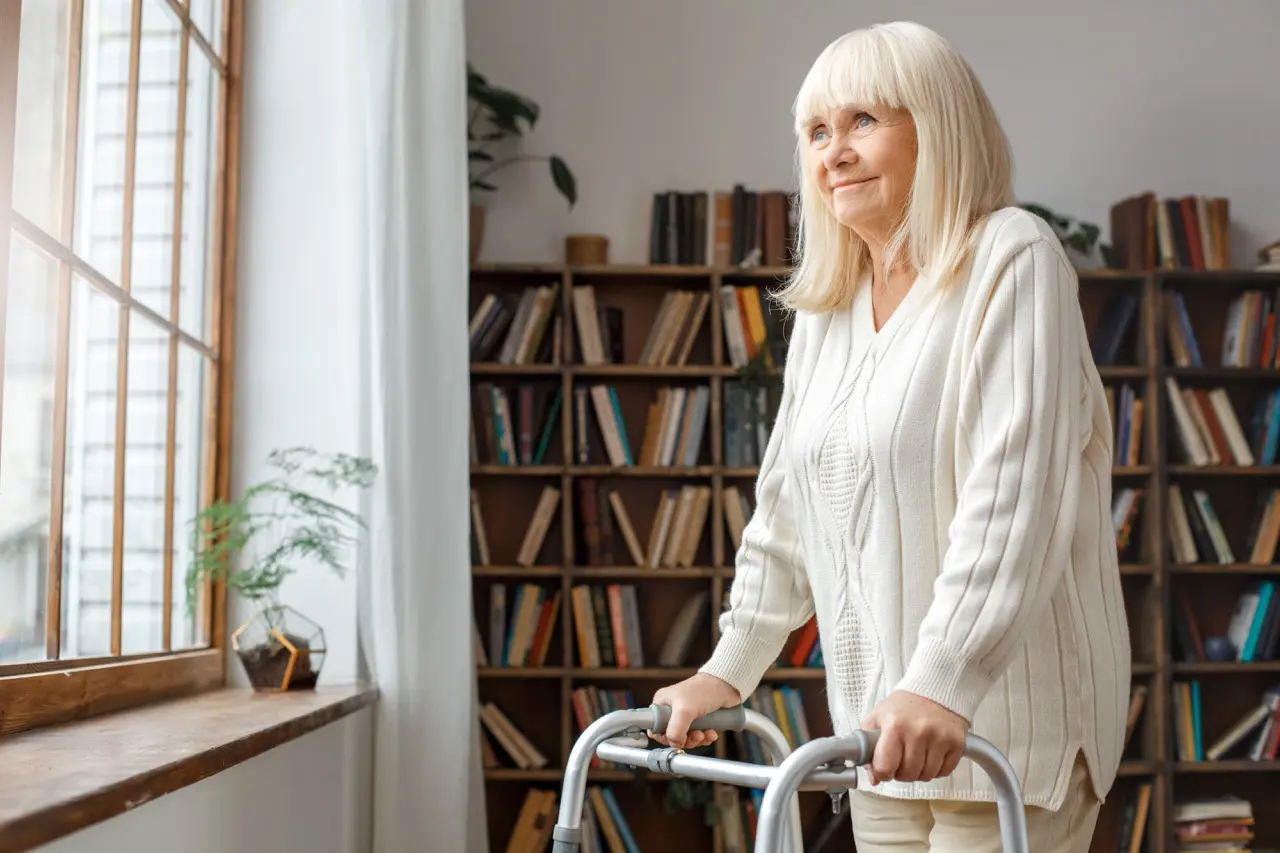 A senior in an independent living facility