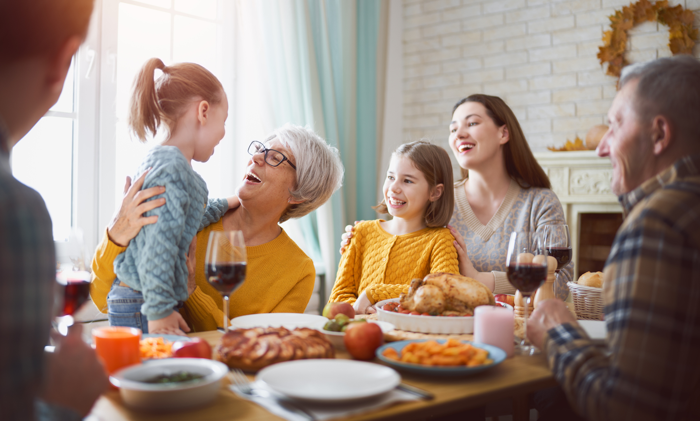 Family spending time with senior loved one.