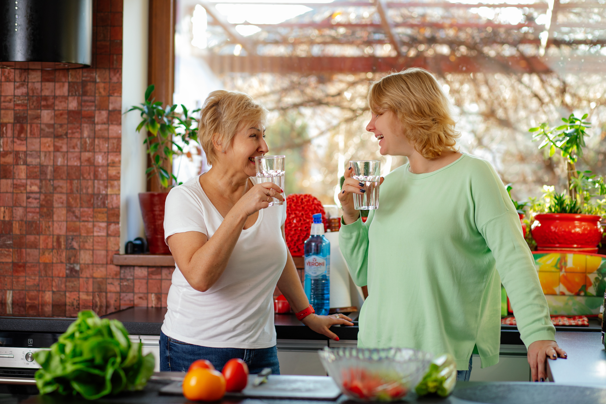 Old women socializing and having fun